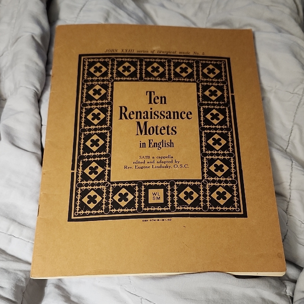 TEN RENAISSANCE MOTETS in ENGLISH MUSIC BOOK